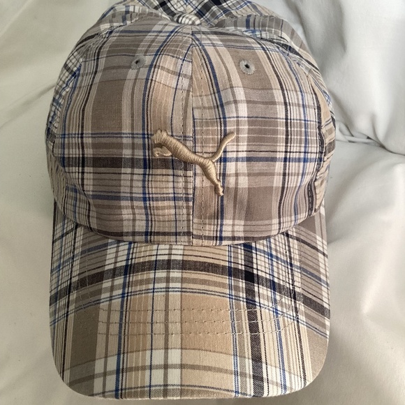 Puma Accessories - PUMA athletic hat lightweight 100% cotton plaid EUC